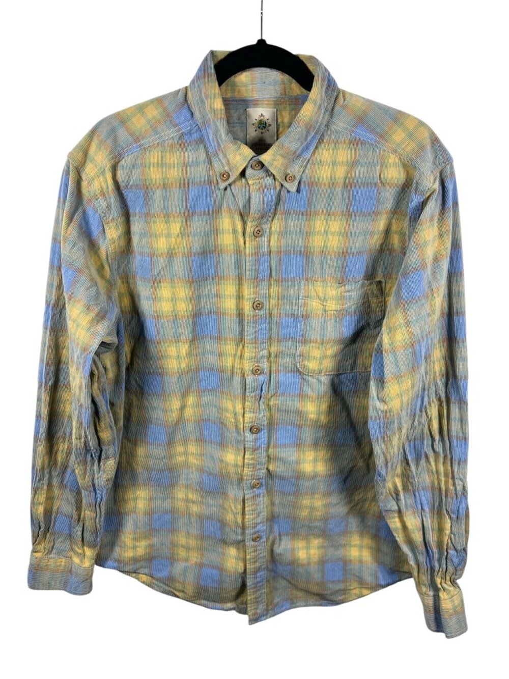 The Territory Ahead Shirt Mens Corduroy Button Down Large Long Sleeve Cotton
